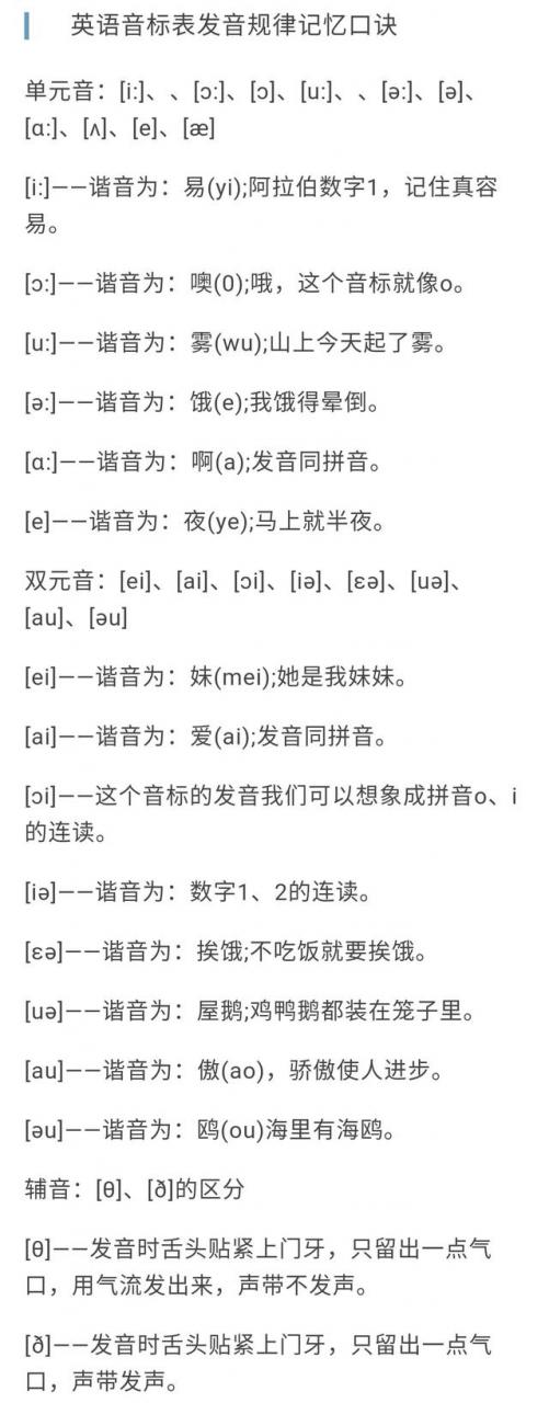 四十8个英语音标正确读法插图(2)